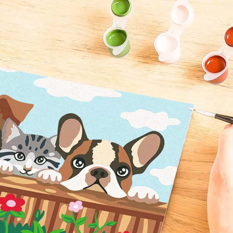 Set di pittura Ravensburger CreArt – Cani e gatti (set dipingi con i numeri)