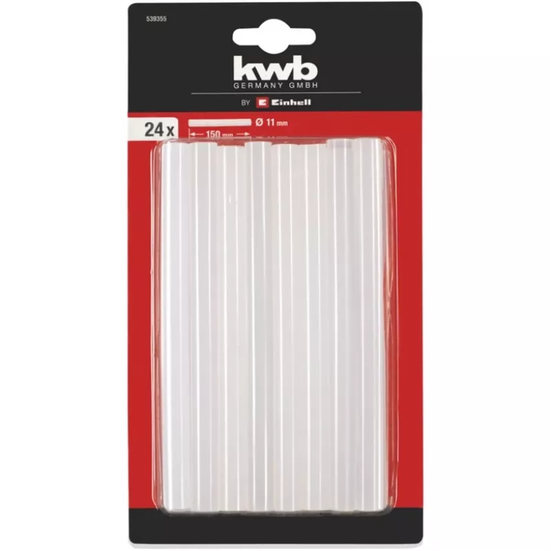 Stick di colla KWB Ø 7 x 150 mm (trasparente, 24 pezzi)