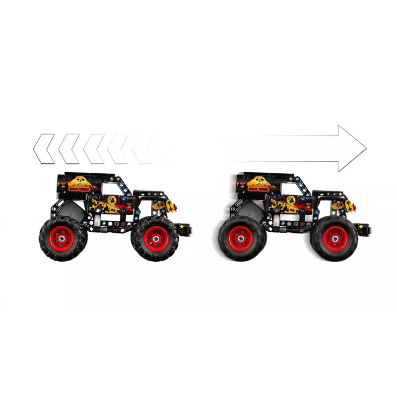 LEGO TECHNIC 42219 Monster Jam Grave Digger Fuoco e ghiaccio