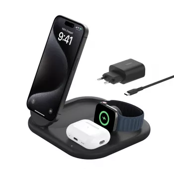 Belkin BoostCharge caricabatterie per cuffie ricarica rapida wireless USB Type-C nero