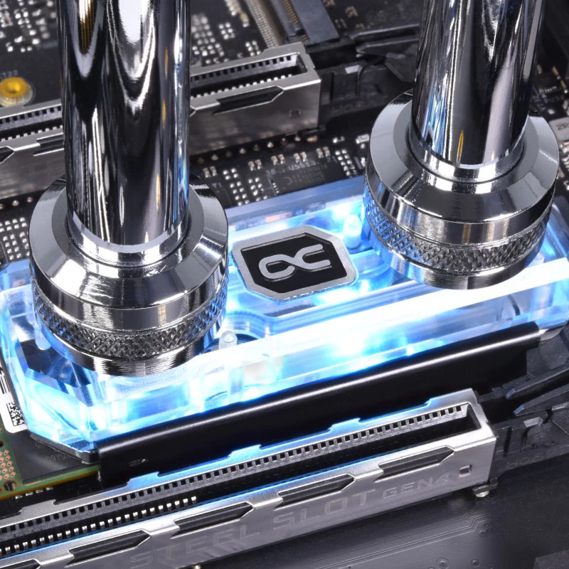 Dissipatore ad acqua per SSD Alphacool HDX Apex M.2 2280, acrilico aRGB