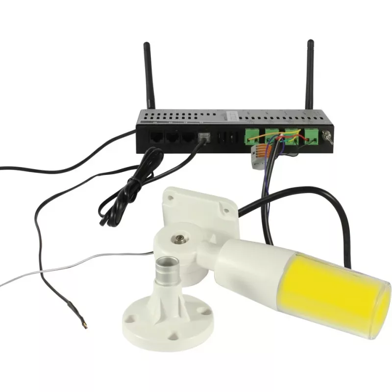 Lampada di segnalazione ALLNET ALL3042 rosso/giallo/verde con cicalino, controllo individuale