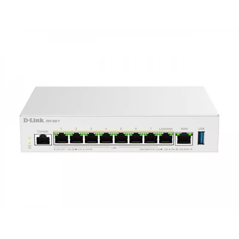 D-Link DBR-600-P/B router business PoE, Ethernet WAN, 2,5 Gigabit Ethernet, bianco