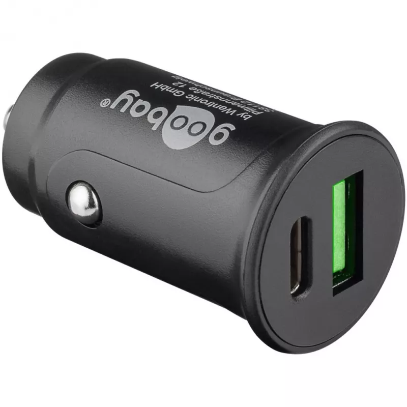 Goobay 59521 caricabatterie mobile universale nero accendisigari ricarica rapida auto