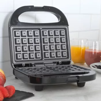 Waffle maker doppio Progress EK5852PVDE – doppie piastre, rivestimento antiaderente, temperatura regolabile
