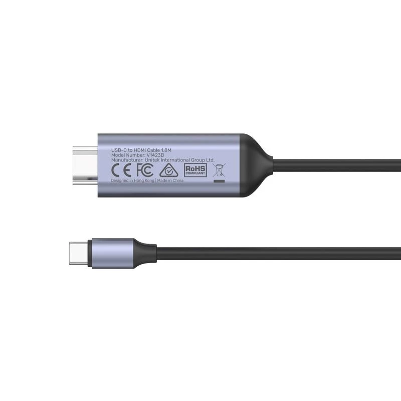 Cavo Unitek USB-C a HDMI 8K, USB4, HDR10+, 1,8 m