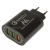 Caricabatterie da parete USB MACLEAN MCE479B — 3 porte USB, 18W di potenza totale, compatto