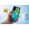 Custodia protettiva iKins per Samsung Galaxy S20 — design nero Water Lilies