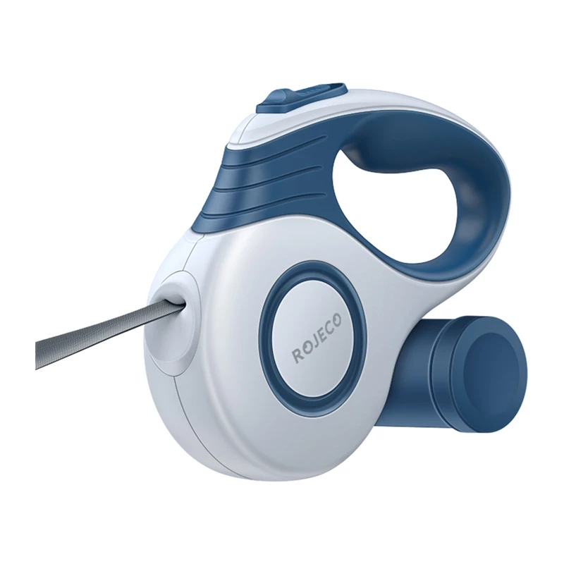 Guinzaglio retrattile automatico Rojeco A12, 3 m, blu