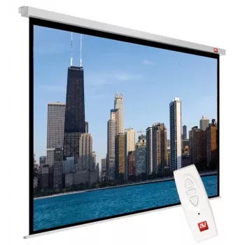 Schermo di proiezione AVTEK 1EVE54 motorizzato 4:3 — visibile 2,17×2,90 m, montaggio a soffitto, bianco