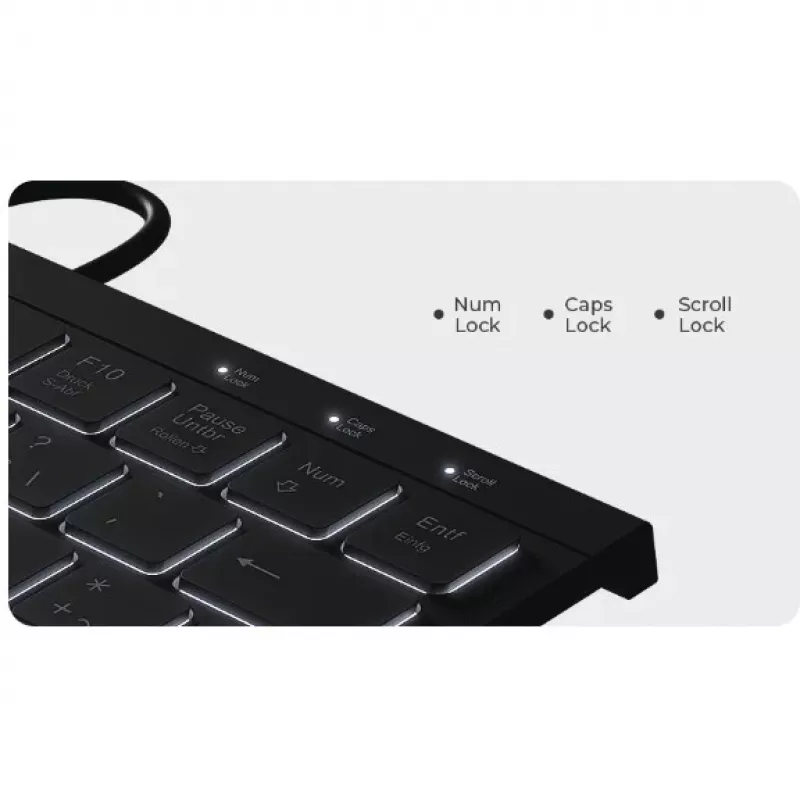 KeySonic KSK-5011ELC (DE) tastiera Home USB QWERTZ tedesco nero