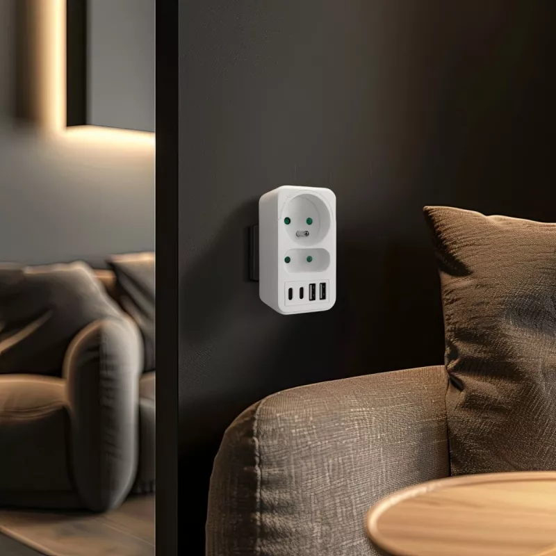 Power splitter MACLEAN MCE249 F/W – 2 prese di rete (16A + 6A) e 4 USB (2x A, 2x C PD 20W)