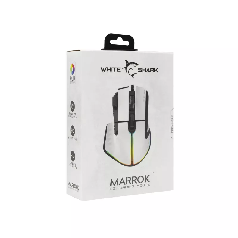 Mouse White Shark GM-9006 MARROK bianco RGB / 12.000 dpi