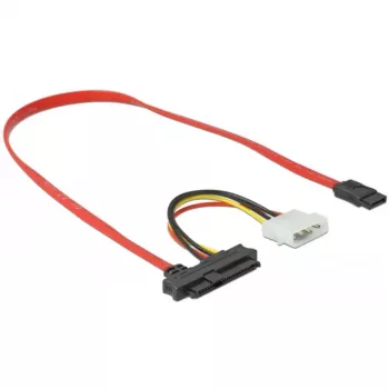 Delock - Cavo SATA/SAS - SAS 12Gbit/s - Alimentazione interna, 4 pin, SAS interno, 29 pin (SFF-8482) su SATA (M) - 50 cm