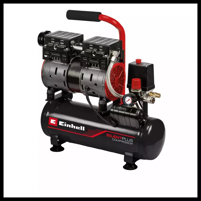 Compressore TE-AC 110/6 Silent Plus (nero/rosso, 550 W)
