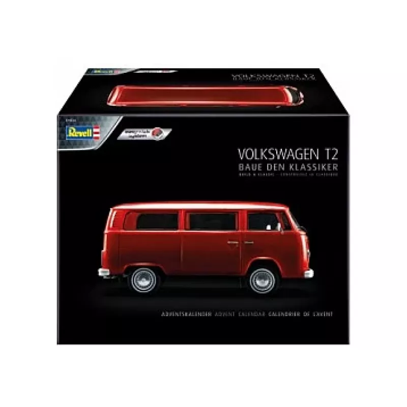 Modello bus REVELL VW T2, kit, scala 1:24, lunghezza 193 mm, larghezza 85 mm