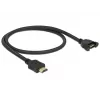 Cavo HDMI DeLOCK 85463 0,5 m tipo A connettore maschio su connettore femmina, nero
