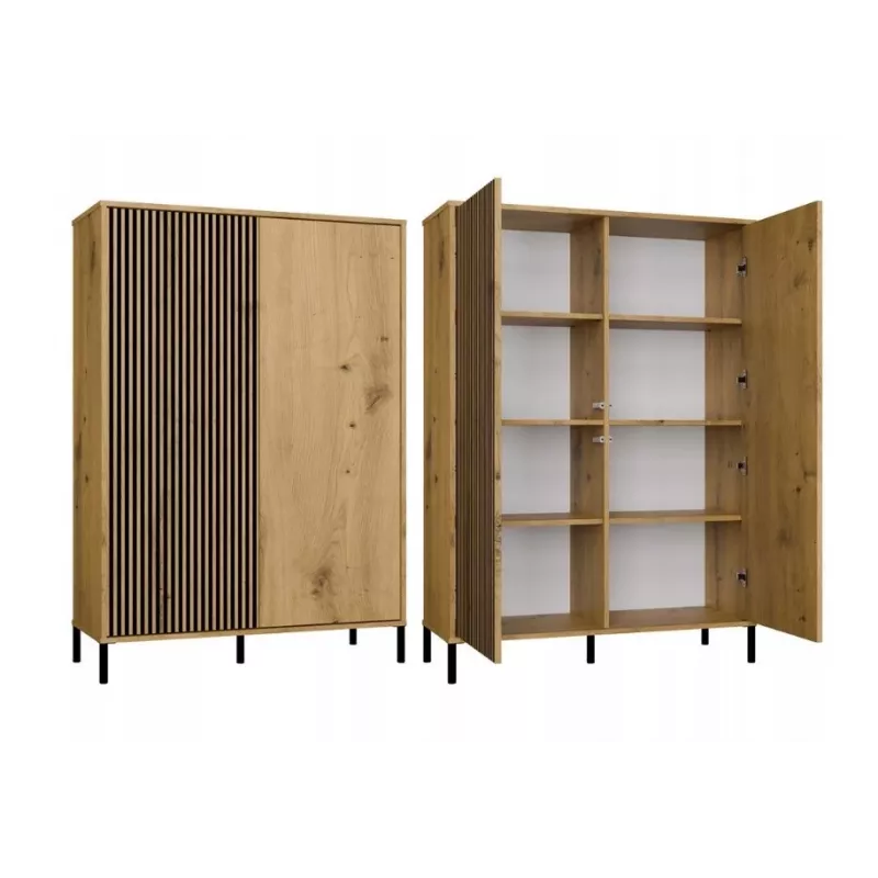 KAMARO 2DD stretto/GŁ rovere ARTISAN VETRINA