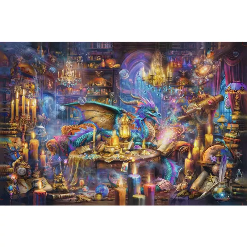 Puzzle Ravensburger 3000 pezzi — Drachenbibliothek, 3000 pezzi, marca Ravensburger