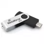 Chiavetta USB MediaRange MR1953 64 GB USB Type-C 3.2 Gen 1 (3.1 Gen 1) Swivel, nero/argento