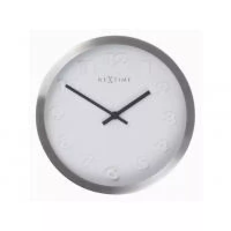 NeXtime orologio da parete 2991ar Paniki Number, Ø34 cm, bianco