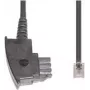 Cavo telefonico e+p T 36/3 3 m trasparente nero