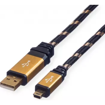 ROLINE GOLD cavo USB 2.0, Type-A - 5-Pin Mini 0,8m (11.02.8821)