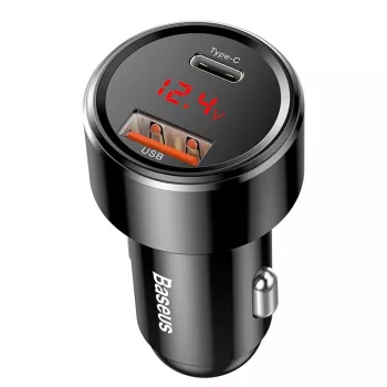 Caricabatterie da auto Baseus CCMLC20C-01 universale nero ricarica rapida 12-24V