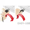 DeLOCK Easy - cavo USB - USB (M) angolare sinistra/destra, reversibile a USB Type-B (M) - USB2.0 - 50 cm - nero (85167)