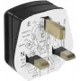 Spina elettrica Bachmann 910.176, 3 poli, 250 V AC, 13 A, custodia in plastica nera