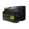 Inverter per auto Green Cell INV16 500 W DC 12 V a AC 230 V, 50 Hz, porta USB, raffreddamento attivo, nero