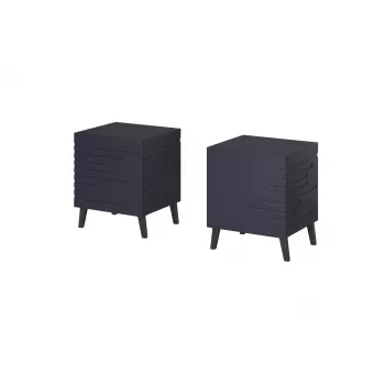 Comodino cama meble NOVA 44×40×52 cm, 1 cassetto, blu navy opaco