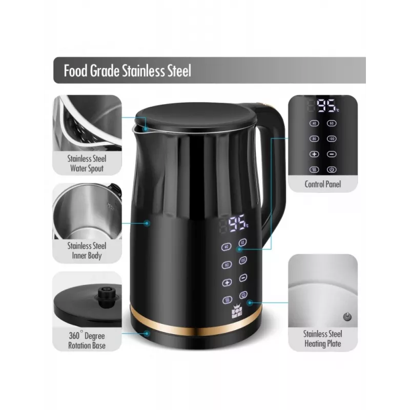 Bollitore elettrico Forme FKG-3017 1,7L 2200W nero