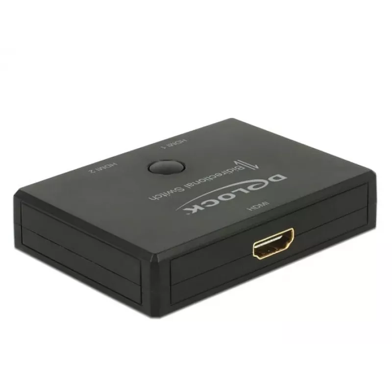 Switch DeLock HDMI 2 - 1 bidirezionale 4K 60 Hz - switch video/audio - 2 x HDMI - desktop
