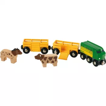 Treno Ravensburger BRIO Farm Train 33404 – tema fattoria, multicolore, per età 0,3–99