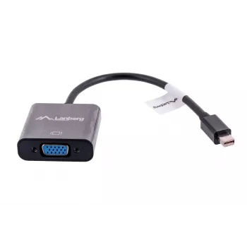Cavo adattatore VGA (D-Sub) a Mini DisplayPort LANBERG AD-0006-BK, 0,2 m, DisplayPort 1.2, 1920×1200@60Hz, connettore femmina MiniDP, nero