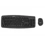 Set tastiera e mouse wireless Tellur Basic nero – 2,4 GHz, ricevitore USB, layout compatto