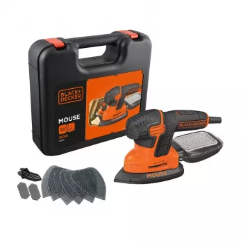Levigatrice portatile Black & Decker KA2500K-QS, 120 W, corsa 2 mm, piastra 135×95 mm, 230 V, cavo 2 m
