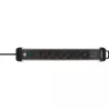 Ciabatta Brennenstuhl 1391030611 3 m 6 prese AC per interni nero argento