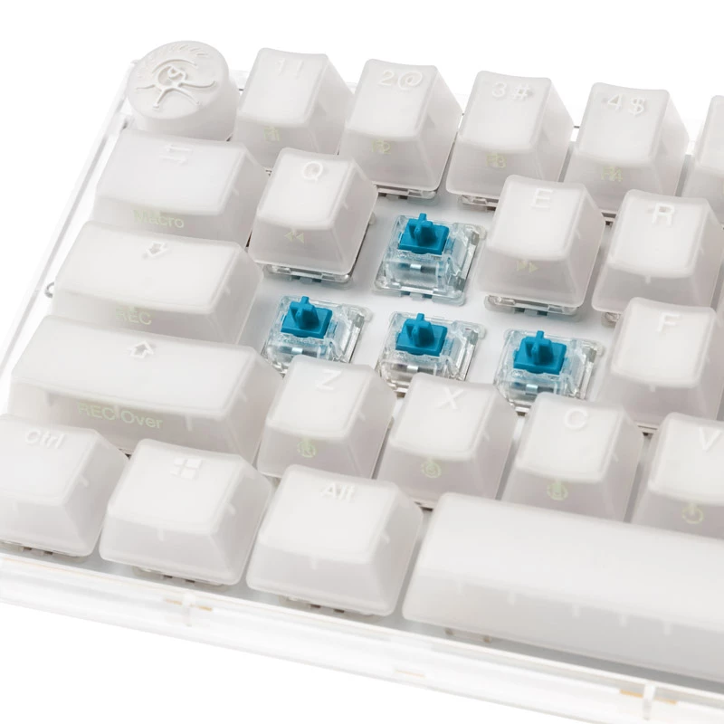 Tastiera gaming Ducky One 3 Aura bianca Mini, RGB-LED - MX-Blu (US)