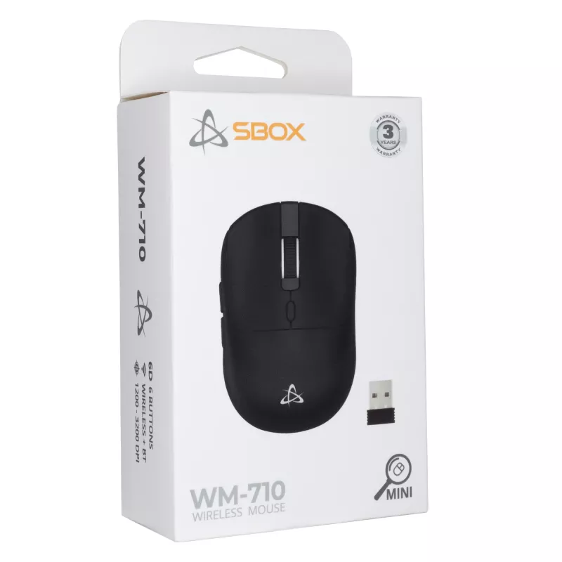 Mouse SBOX WM-710 nero wireless
