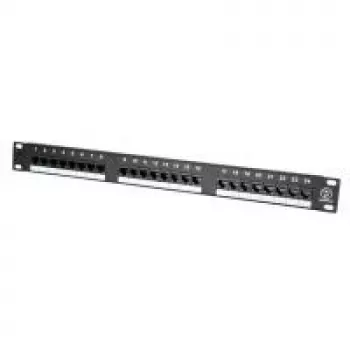 Patch panel VALUE Cat.5e 19 pollici 24 porte UTP nero