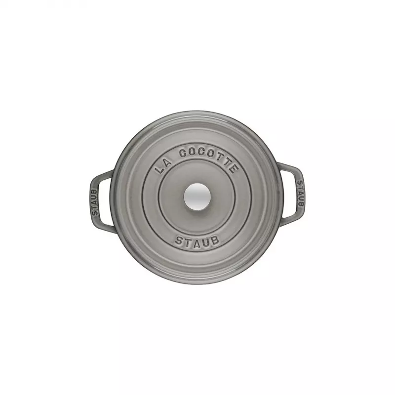Staub La Cocotte rotonda in ghisa 26 cm, grigio grafite