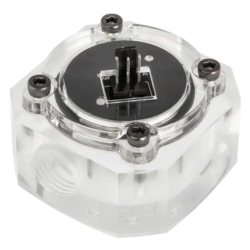 Flussimetro Barrow SLFV1-RGB ARGB acrilico inline per circuiti di raffreddamento a liquido personalizzati