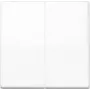 Placca a parete/copriinterruttore Jung AS102WW, plastica, senza viti, 1 modulo