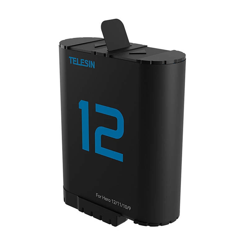 Batteria al litio per GoPro Hero 12/11/10/9, Telesin (blu)