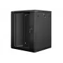 Armadio di installazione a parete Lanberg 19'' 15U 600x600mm nero (porta in vetro)