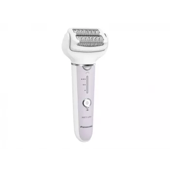Epilatore Panasonic ES-EY30A – 60 pinzette, 3 velocità, bagnato e asciutto, a batteria, bianco/lilla