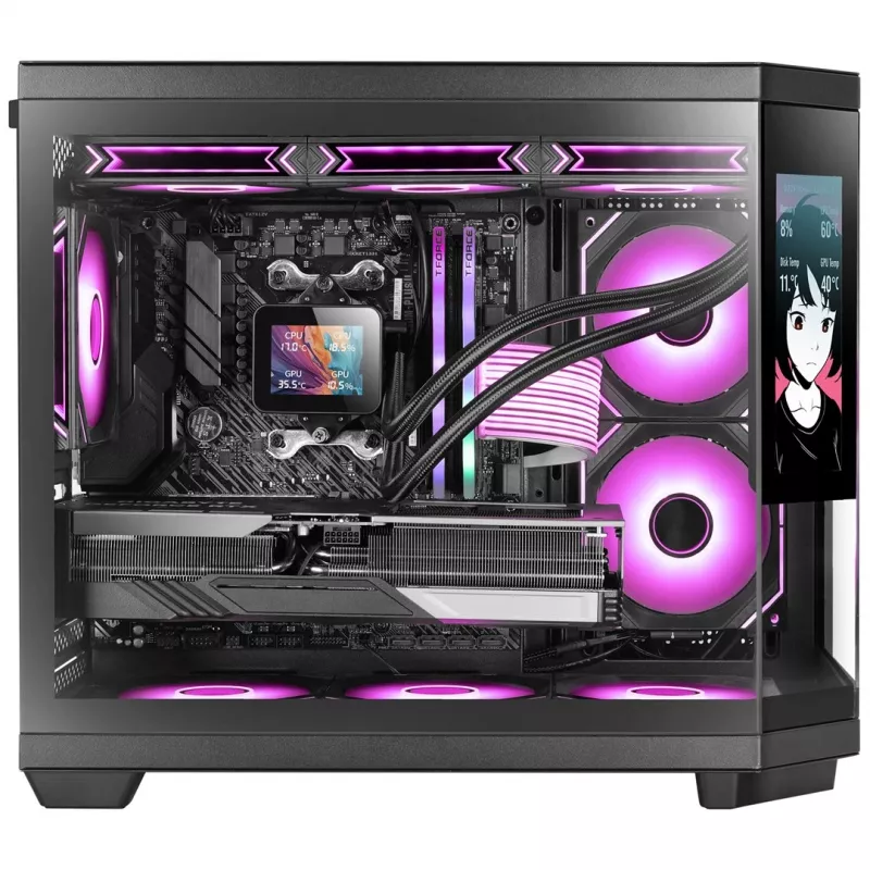 Case per computer Mars Gaming MC3TCORELCDM mini tower nero