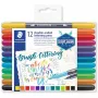Staedtler Design Journey 3004 TB12 pennarelli a doppia punta per brush lettering, 12 pz., colori assortiti